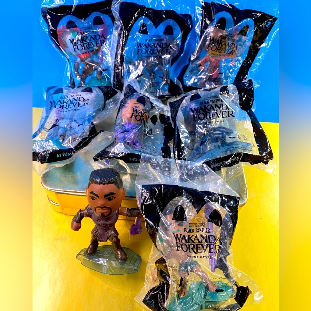 MARVEL WAKANDA FOREVER BLACK PANTHER 2022 McDONALDS TOYS BUNLE OF 8
